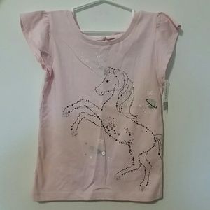 Carter's Unicorn Pink Size 7 Shirt.